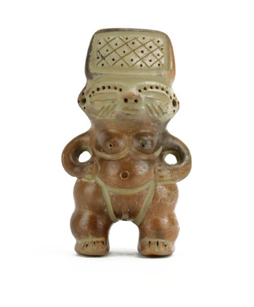 Pre Columbian Ceramic Fertility Goddess Figure. Small C (1 of 1)