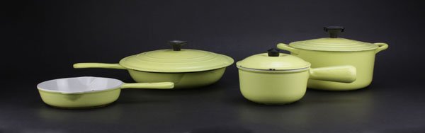 Four (4) Le Creuset France Cast Iron and Enamel Pots. (1 of 1)