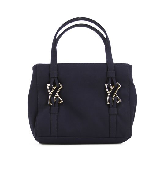 Paloma Picasso Blue Canvas Handbag. Name Tag on: Paloma Picasso Blue Canvas Handbag. Name Tag on Interior. Good Condition. Measures 7-1/2" H by 9-1/2" W. Shipping $20.00