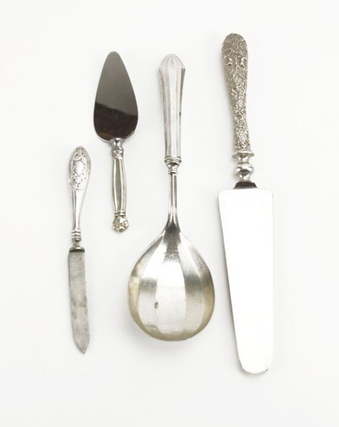 Four (4) Sterling Silver Handled Assorted Serving Items (1 of 1)