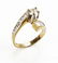 Vintage 14 Karat Yellow Gold and Diamond Center Stone R