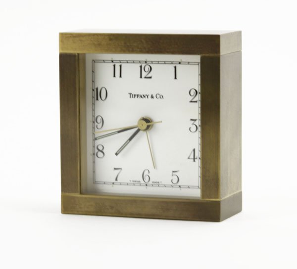 Tiffany & Co Bronze Desk Clock. Not Working. Measures 3 (1 of 1)