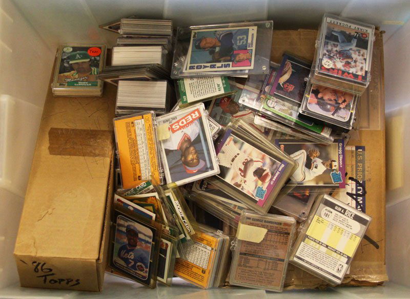 Plastic Bin Full of Sports Cards. We Will Not Ship This (1 of 1)