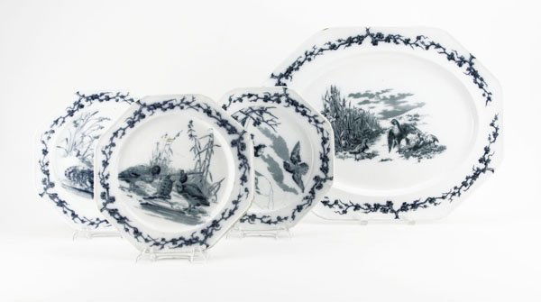 Antique Brown Westhead Moore and Co Large Platter and T (1 of 1)