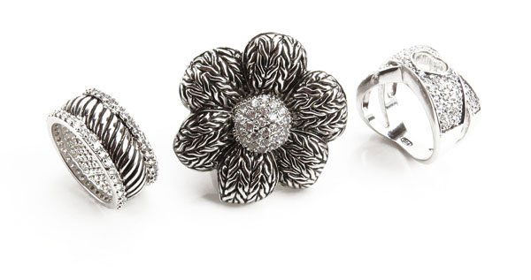 Lauren G. Adams Sterling Silver Ring along with 2 Fancy (1 of 1)