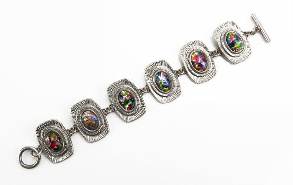 Vintage Jorgen Jensen Pewter Bracelet. Stamped Jorgen J