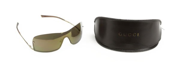 Rare Gucci Sunglasses in Leather Case. Serial Number GG (1 of 1)