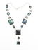 Sterling Silver and Labradorite Necklace. Stamped.
