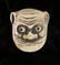 Japanese Carved Ivory Oni Mask Netsuke. Signed to Back.