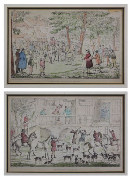 Two (2) Antique Henry Thomas Alken Hunts Scene (1 of 1)