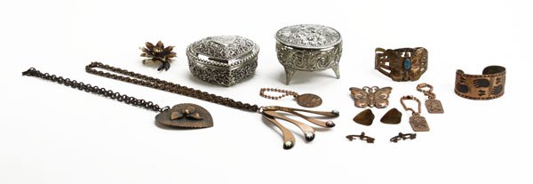 Tray Lot of Assorted Items. Includes 2 Trinket Boxes, B (1 of 1)