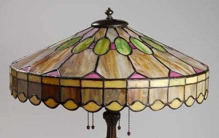 DUFFNER & KIMBERLY 20" Leaded Glass Lamp - 4