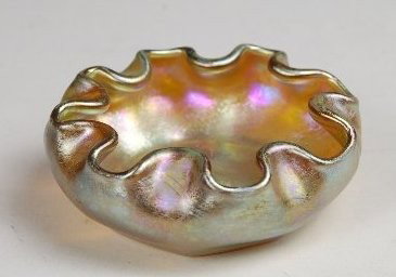 Tiffany Studios Favrile Salt: Tiffany Studios Favrile Salt Signed LCT