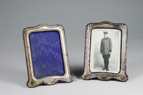 Pr. Sterling Silver Victorian Picture Frames: Pr. Sterling Silver Victorian Picture Frames English hallmark.