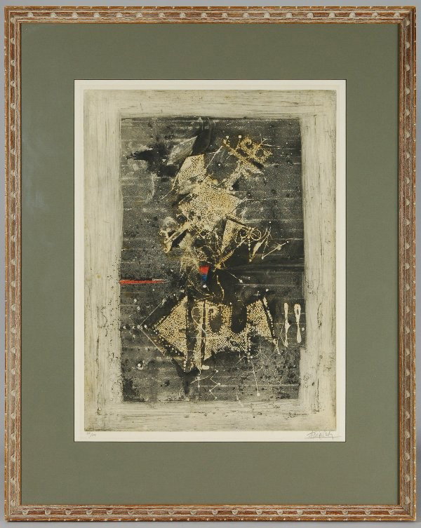 Johnny Friedlander Sgned. Numbered Etching: Johnny Friedlander (French 1912-1992) Sgned. Numbered 50/50 Etching. Image 16-1/2 x 21-1/2