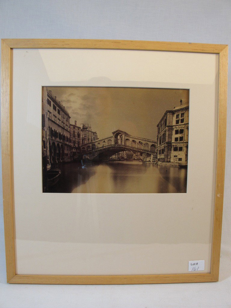 Grand Canal, Venice Framed Photo: Exceptionally framed in maple frame. 9" x 12 1/2" image, 19" x 21" framed.