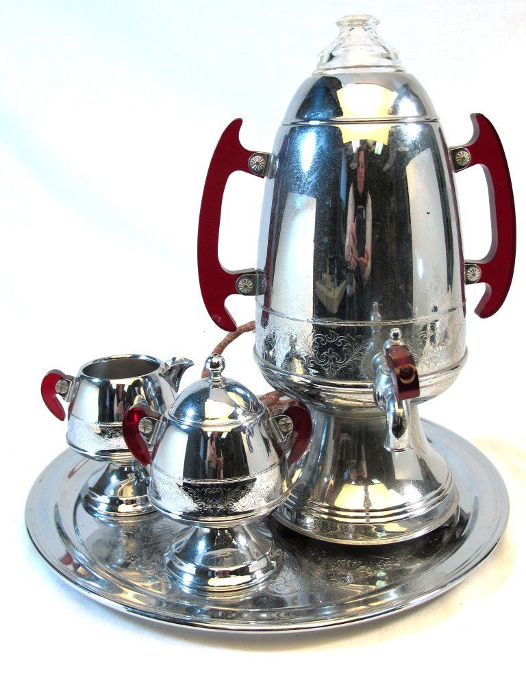 271 United Art Deco Coffee Maker Percolator Set Mar 25, 2012