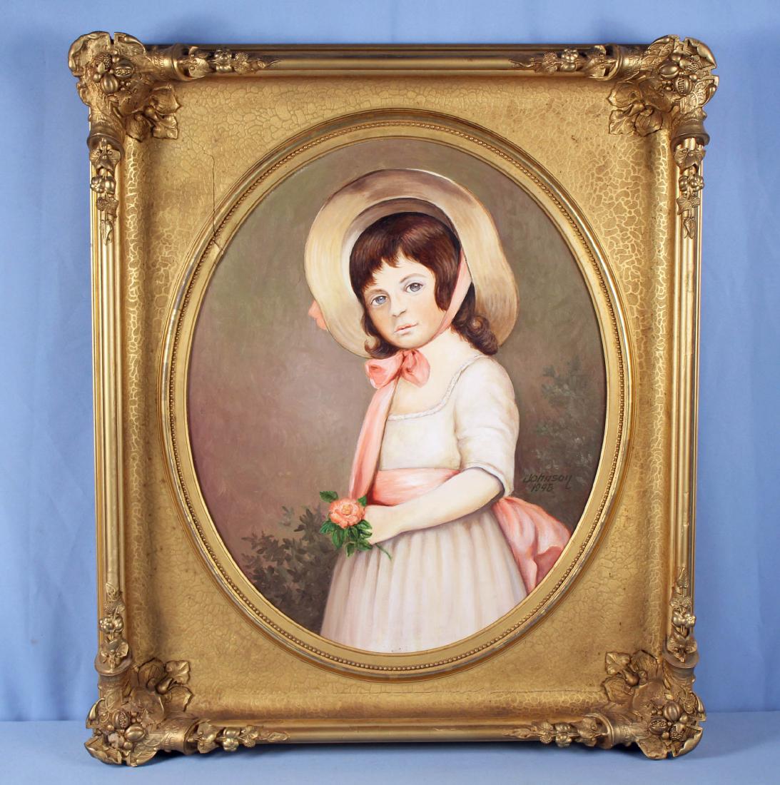 Howard G. Johnson (1923-2003) Victorian Girl O/C (1 of 6)