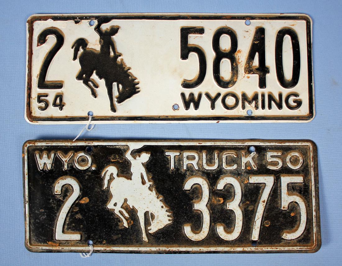 Wyoming License Plates1954 & 1950 Truck (1 of 1)