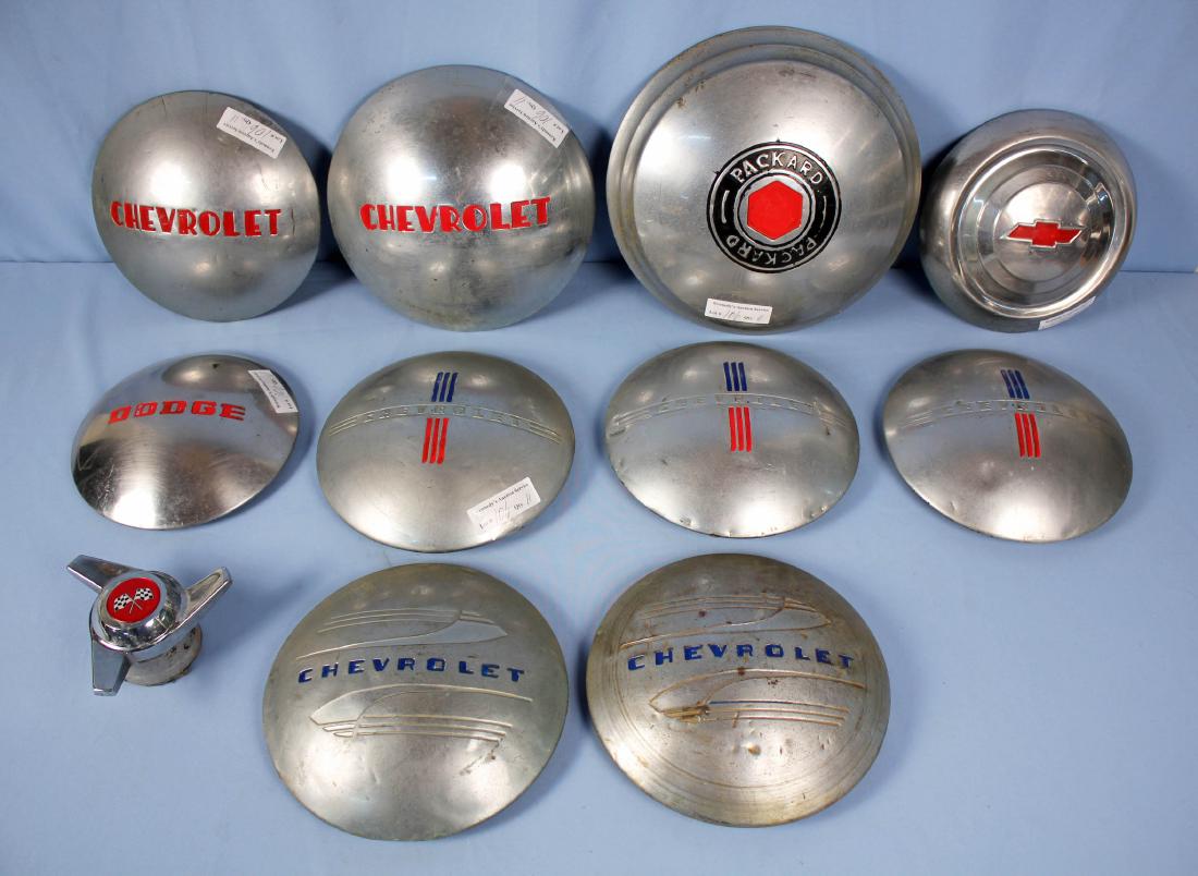 10 Antique Car Hubcaps Chevrolet, Dodge & Packard (1 of 6)