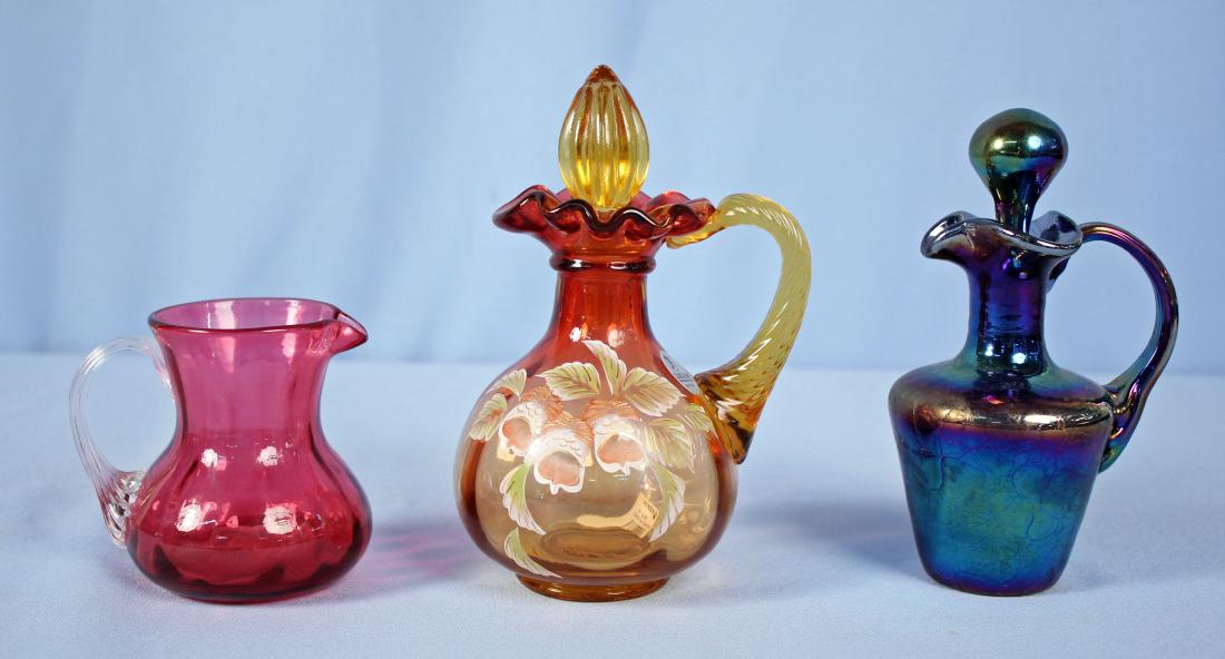 Fenton Ewer &  Miniature Pitcher and Gibson Cruet (1 of 7)