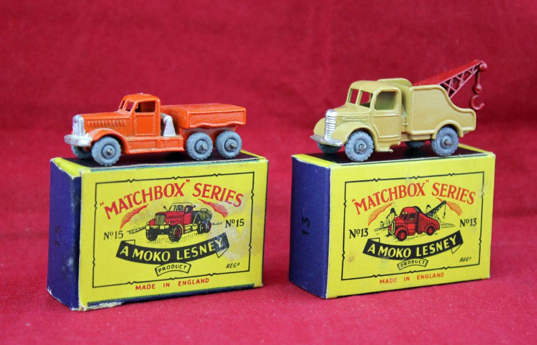 Lesney  #13 Wrecker & #15 Diamond T Flat Bed Truck (1 of 5)