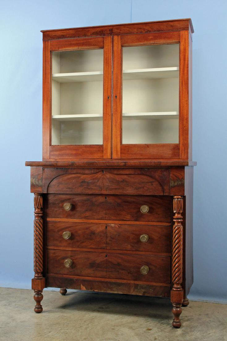 Circa 1835 Federal Mahogany Stepback Cupboard (1 of 6)