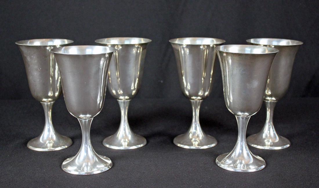 silver water goblets