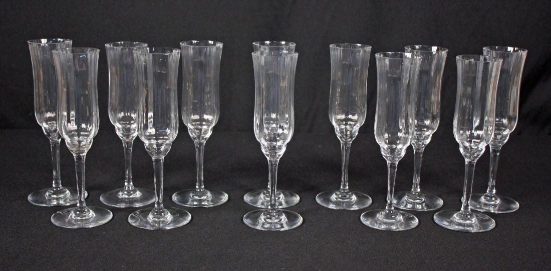 9 Baccarat Capri Optic Champagne Toasting Flutes (1 of 4)