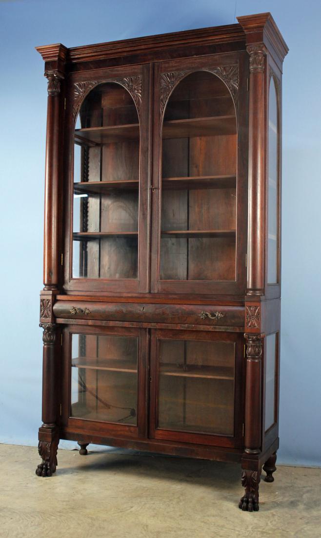 Federal Mahogany China Cabinet with Columns (1 of 7)