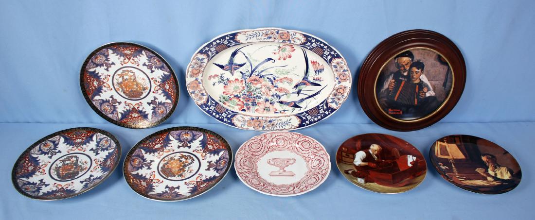Group of 8 Decorator Plates and Platter (1 of 4)