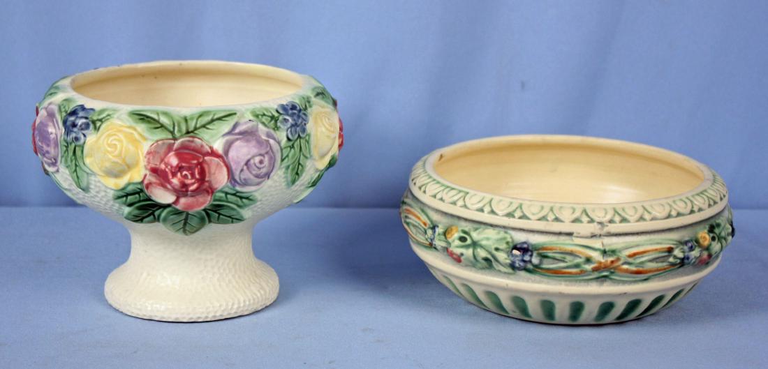 Roseville Pottery Rozane Compote, Corinthian Bowl (1 of 5)