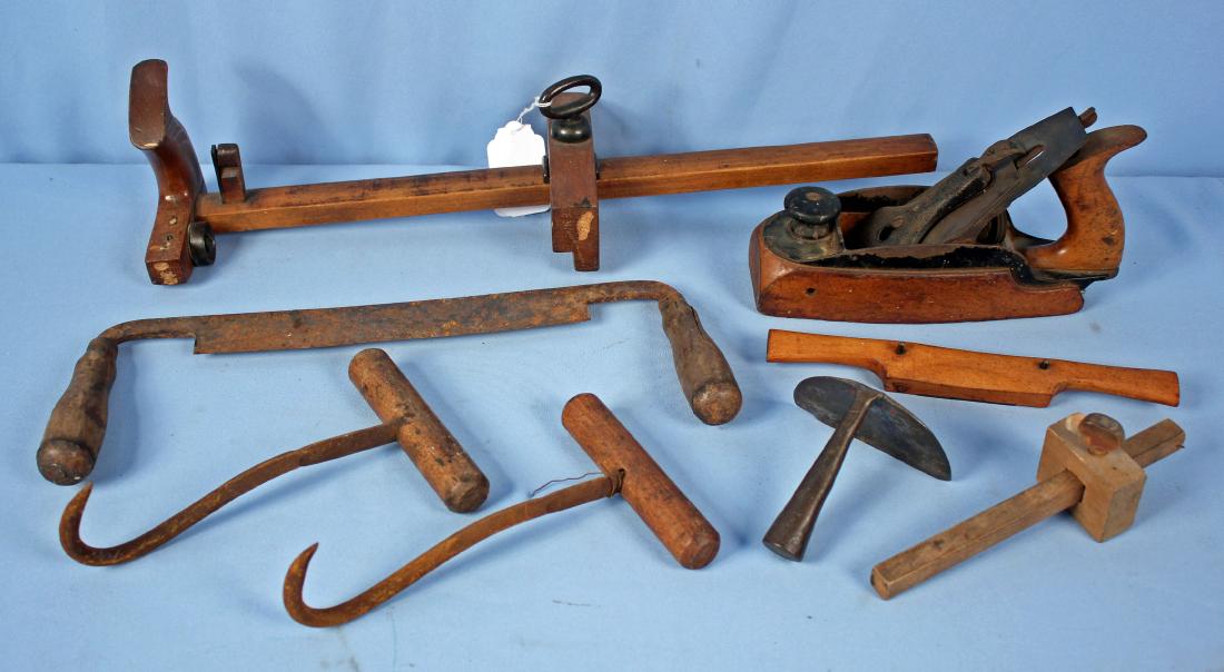 Group of Antique Tools, Leather Cutter, Plane Etc. (1 of 3)