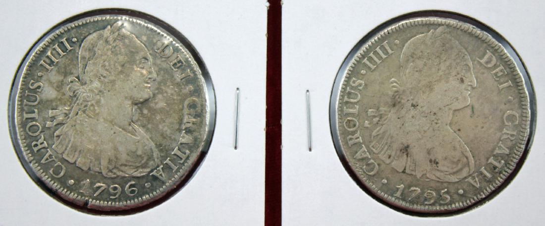 1795 and 1796 Bolivia Silver 8 Reales (1 of 2)