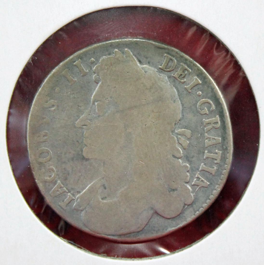 1687 Great Britain silver 1/2 Crown (1 of 2)