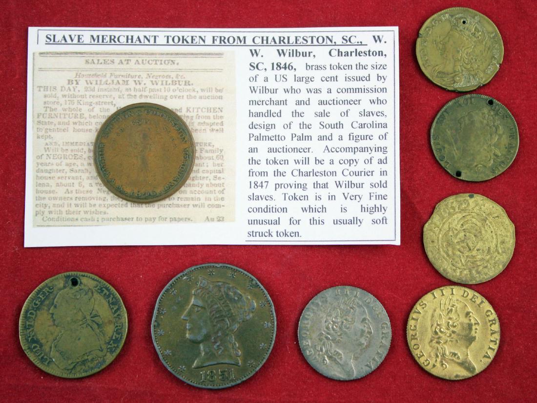 Slave Merchant Token and 9 World Gaming Tokens (1 of 4)