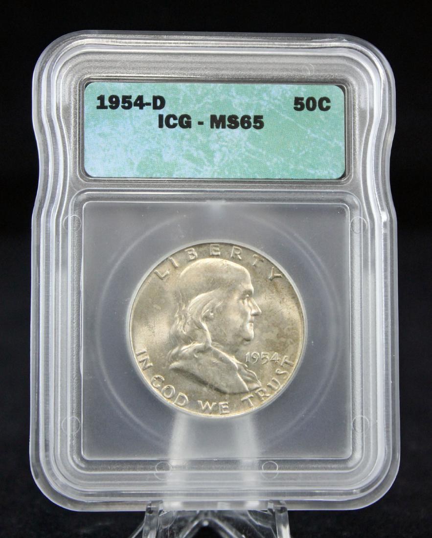 1954-D Silver Franklin Half Dollar (1 of 3)