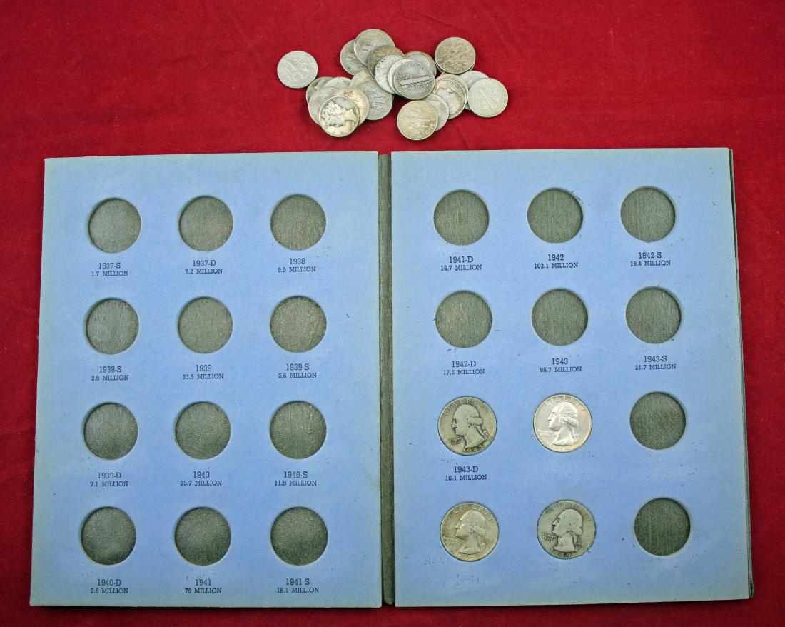 $3.60 Face Value U.S. Silver Coins, Dimes Quarters (1 of 3)