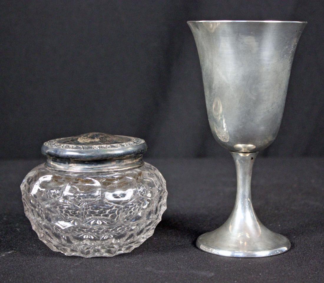 Gorham Sterling Goblet & Dish W/ Sterling Lid (1 of 3)