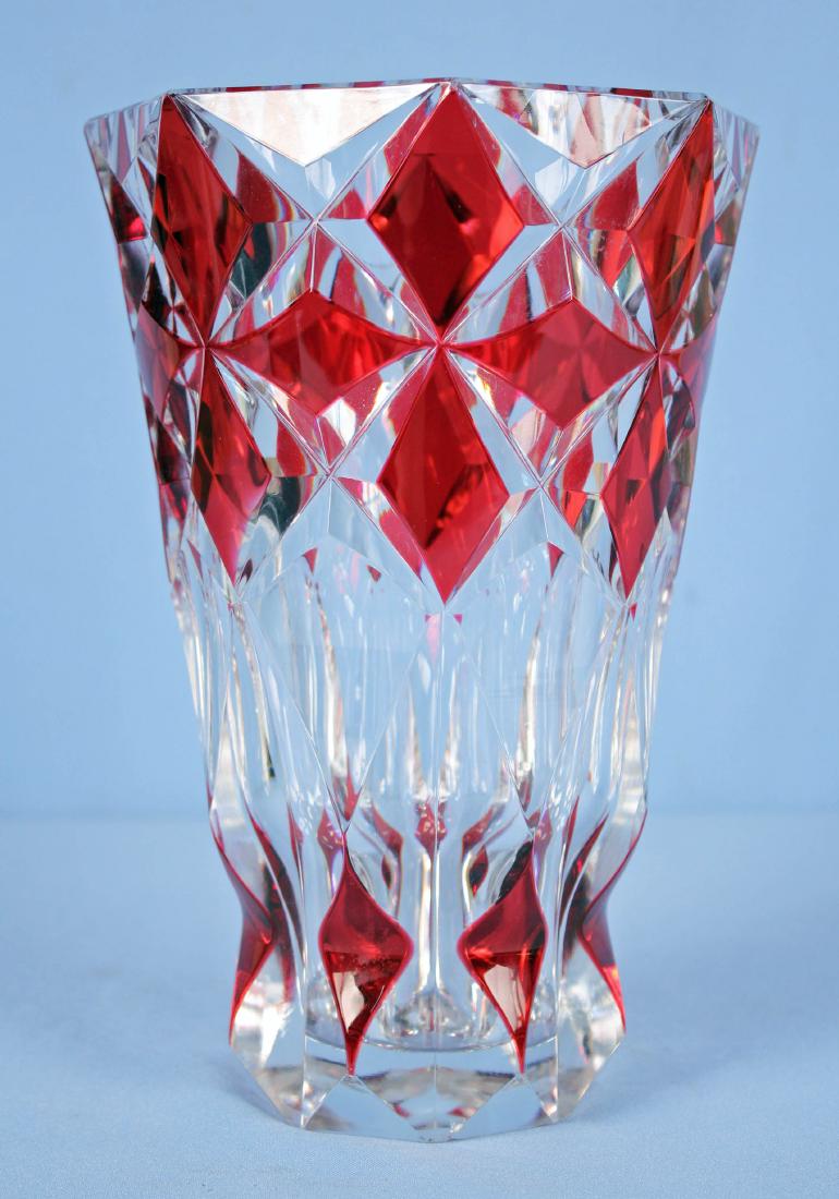 St Louis Glass France Deauville Ruby Vase (1 of 5)