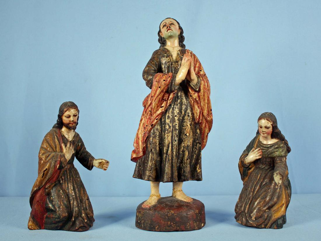 Three Spanish Colonial 18th Century Santos Figures (1 of 13)