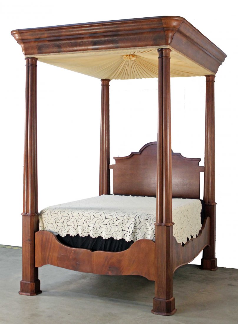 Circa 1850 Quad Post Mahogany Tester Bed (1 of 9)