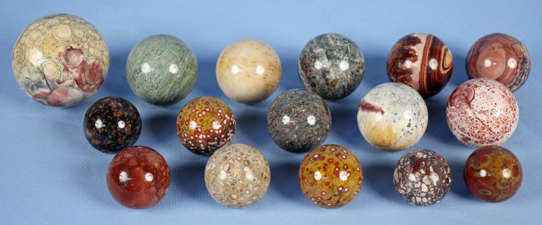 (16) Mineral Spheres Incl. Several Ocean Jasper (1 of 6)