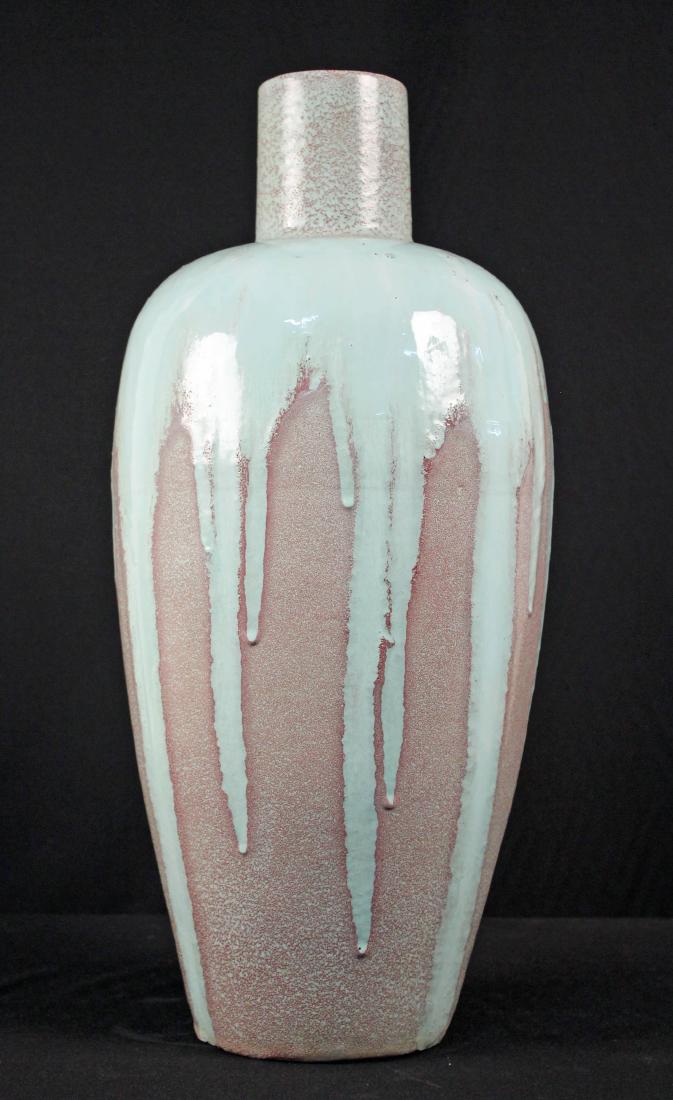 Russell Pottery Paris, TN. Drip Glaze Floor Vase (1 of 5)