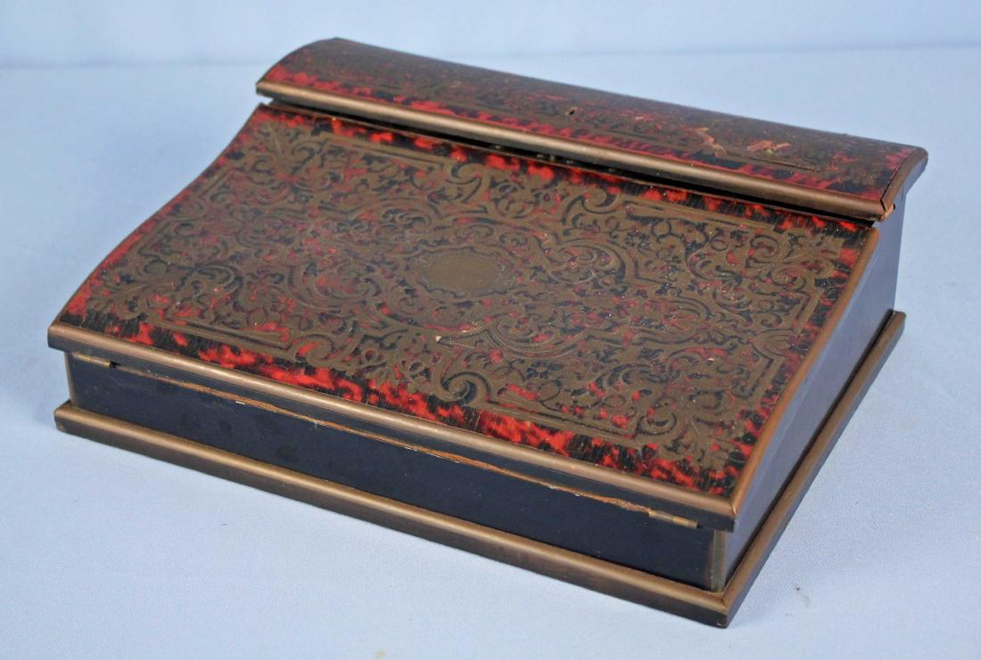 Boulle Style Lap Desk w/ Rosewood  Fitted Interior (1 of 10)