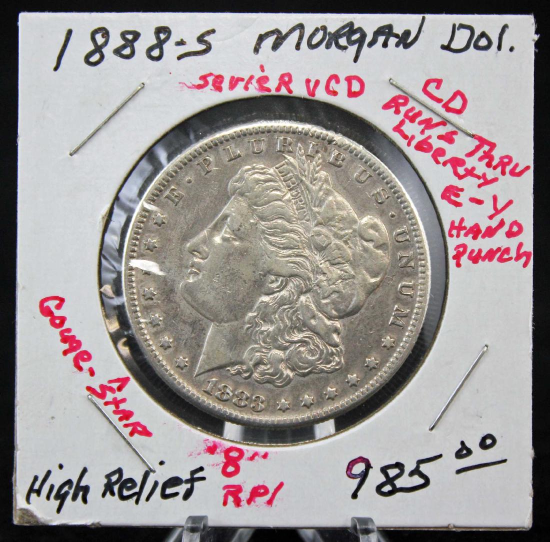 1888 S Morgan Silver Dollar Error Coin (1 of 4)