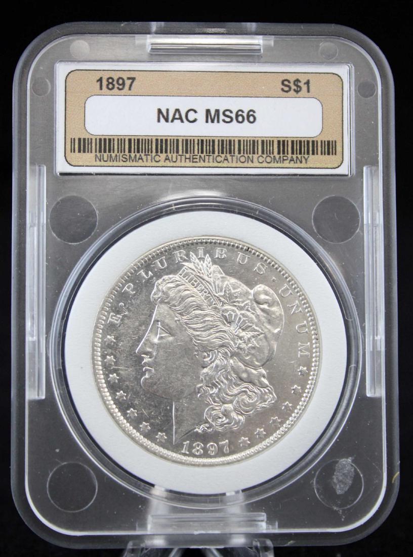 1897 Morgan Silver Dollar NAC Graded MS66 (1 of 5)