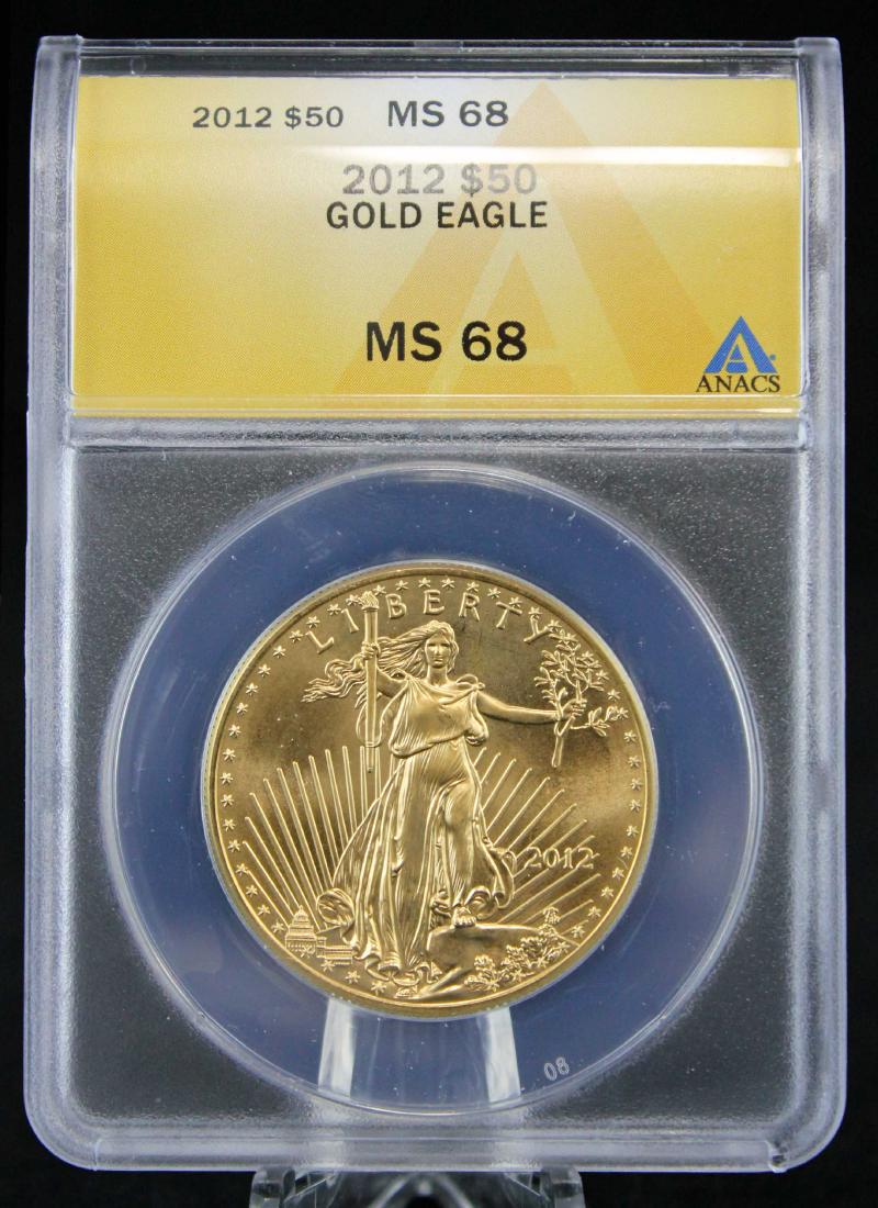 2012 Gold Eagle $50 Coin 1 Troy Oz.  ANACS MS 68 (1 of 4)
