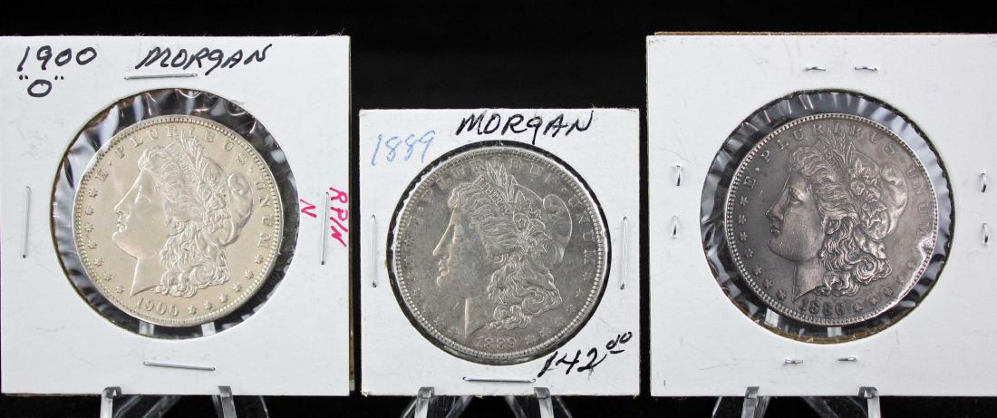Three Morgan Silver Dollars 1886 - 1900 Errors Etc (1 of 7)