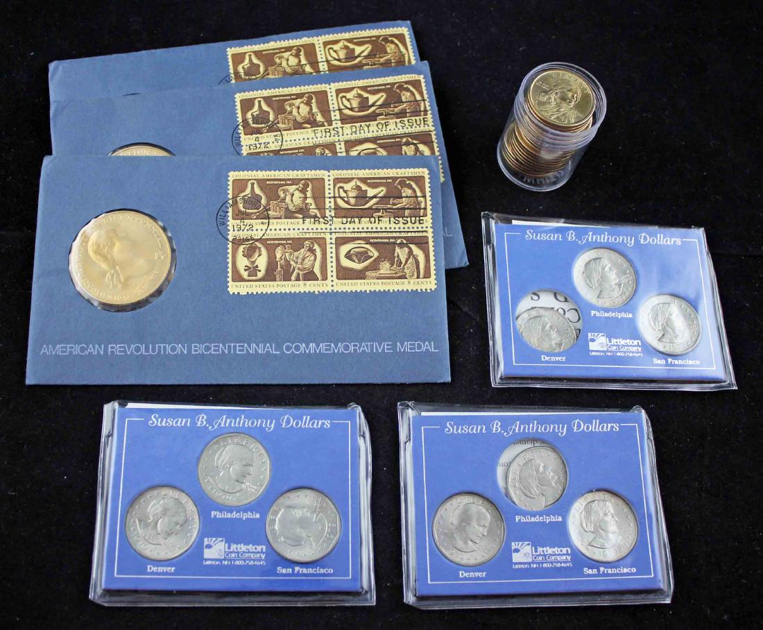 29 Unc. Susan B Anthony & Sacagawea $1.00 & Medals (1 of 5)
